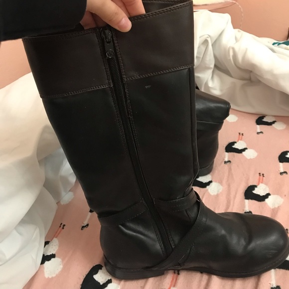 Michael Kors Riding Boots Brown/Black - Picture 3 of 4